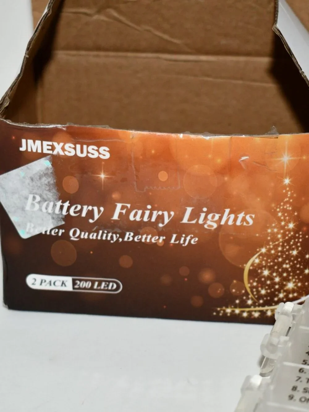 JMEXSUSS 2 Pack Fairy Lights, 400 LED, 132ft Battery Operated Remote, Warm White